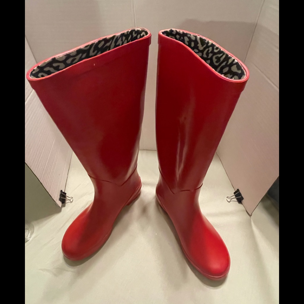 Womens Red Rubber Boots